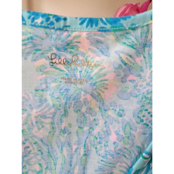 Lilly Pulitzer Etta V Neck Dress - Women's Size Large - Picture 7 of 10